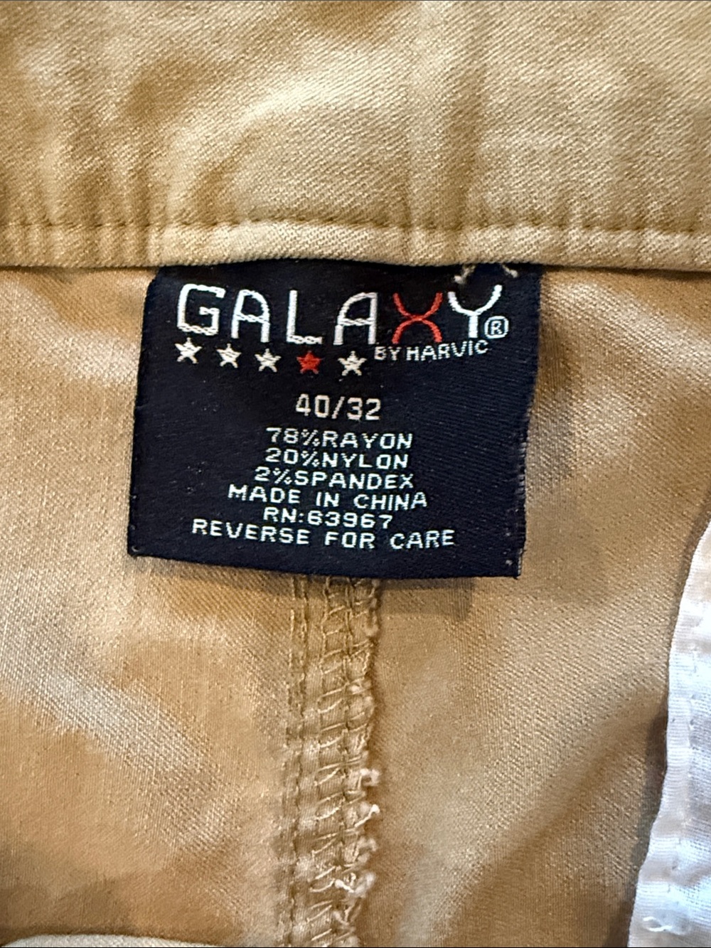 Galaxy By Harvic Light Beige Chino Pants - Picture 3 of 3